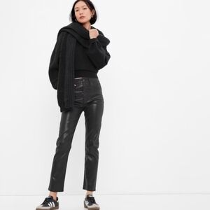 Gap Sky High Rise Foil Vintage Slim Jeans Size 12 Short